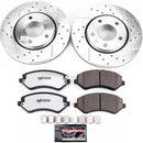 PowerStop Z36 Carbon-Fiber Ceramic Brake Pad with Drilled and Slotted Rotor Kit