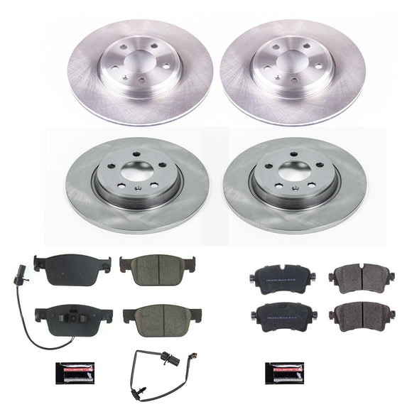 PowerStop OE Stock Replacement Low-Dust Ceramic Brake Pad and Rotor Kit