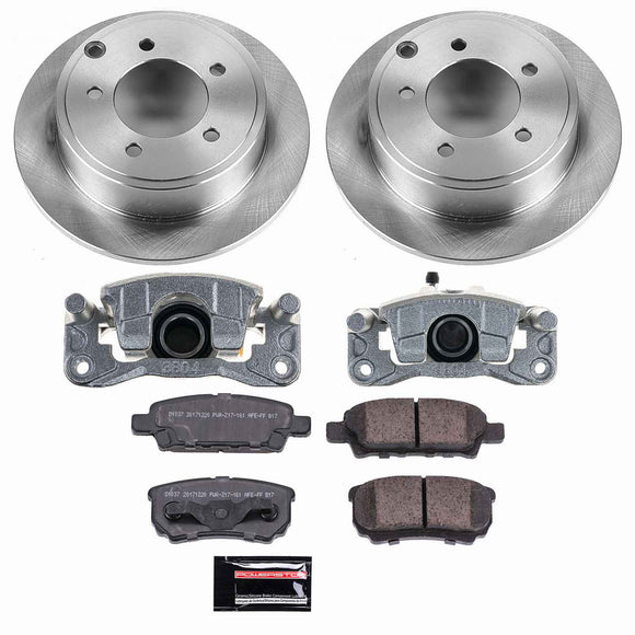 PowerStop OE Stock Replacement Low-Dust Ceramic Brake Pad, Rotor and Caliper Kit