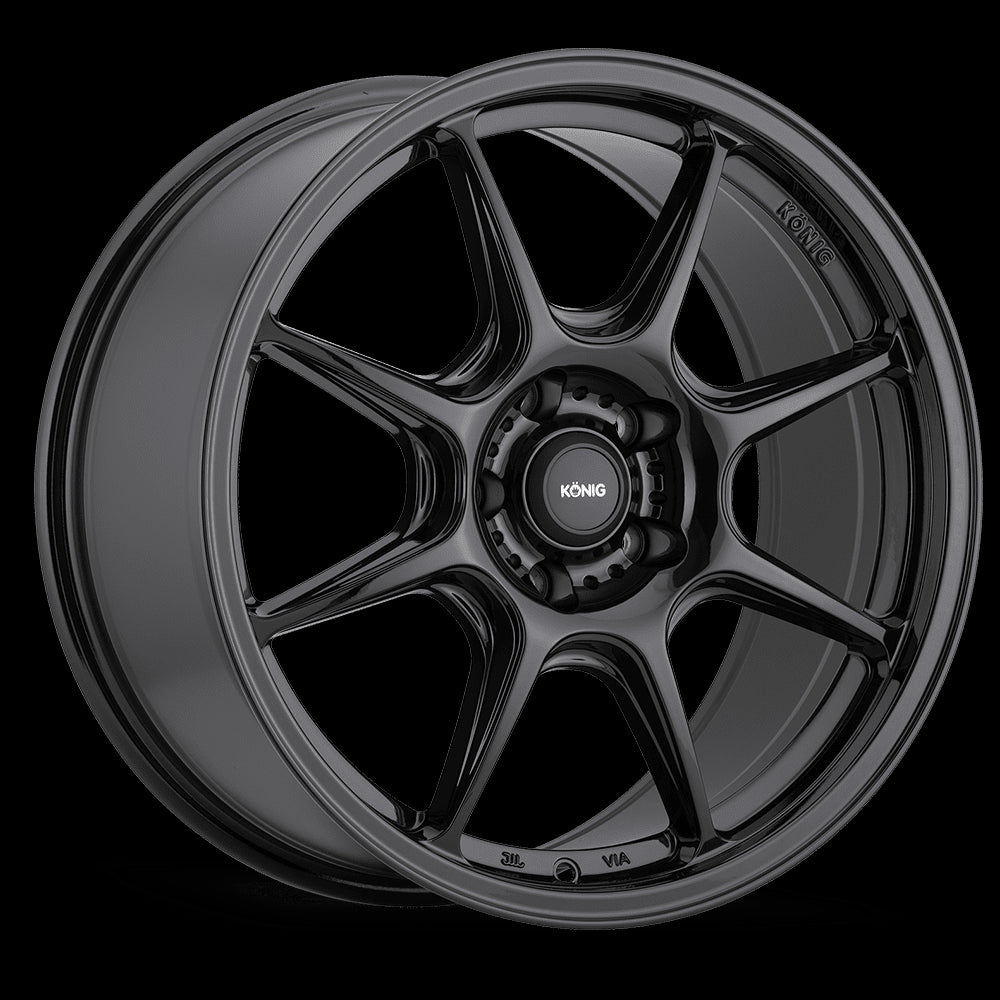 16x7.5 Konig Lockout Gloss Black 5x112 ET45 Wheel Rim - 0