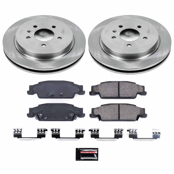 PowerStop OE Stock Replacement Low-Dust Ceramic Brake Pad and Rotor Kit
