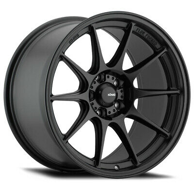 19x9.5 Konig Dekagram Semi-Matte Black 5x114.3 5x4.5 ET25 Wheel Rim