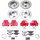 PowerStop Z26 Street Performance Ceramic Brake Pad, Drilled Slotted Rotor, and C