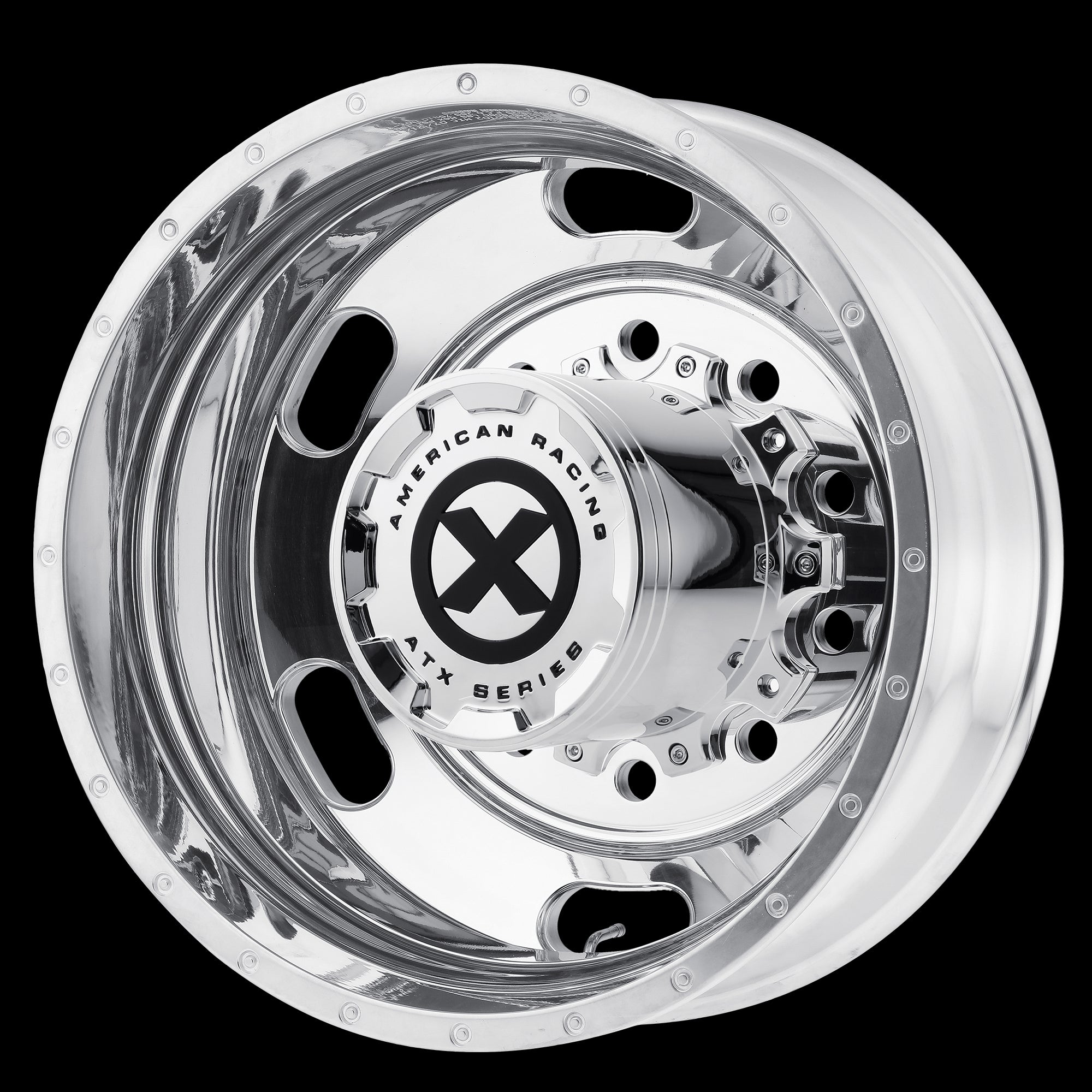 22.5X8.25 American Racing ATX AO402 INDY Polished 10X285.75 ET-167 wheel