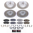 PowerStop Semi-Coated Rotor and Low-Dust Ceramic Brake Pad Kit
