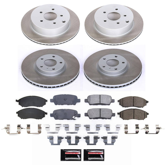 PowerStop Semi-Coated Rotor and Low-Dust Ceramic Brake Pad Kit
