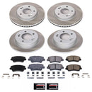 PowerStop Semi-Coated Rotor and Low-Dust Ceramic Brake Pad Kit