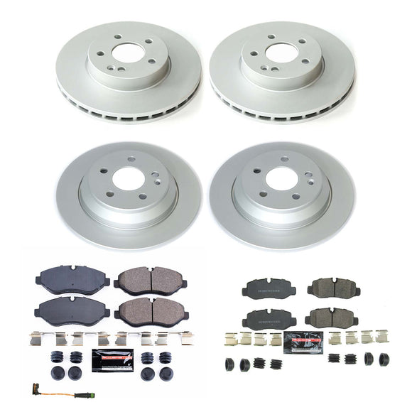 PowerStop Genuine Geomet Coated Rotor and Carbon-Fiber Ceramic Brake Pad Kit