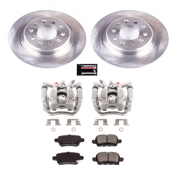 PowerStop OE Stock Replacement Low-Dust Ceramic Brake Pad, Rotor and Caliper Kit