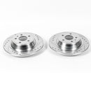 PowerStop Evolution Drilled Slotted Rotors Pair Rear For Lincoln MKZ