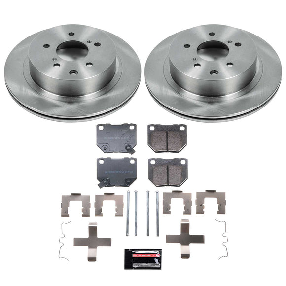PowerStop OE Stock Replacement Low-Dust Ceramic Brake Pad and Rotor Kit