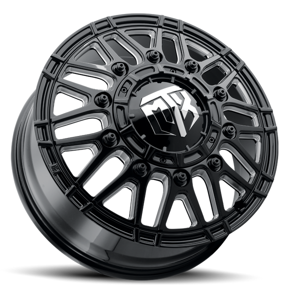 22x8.25 MTX Banshee Gloss Black & Milled 10x225 ET105 CB170.13 Wheel