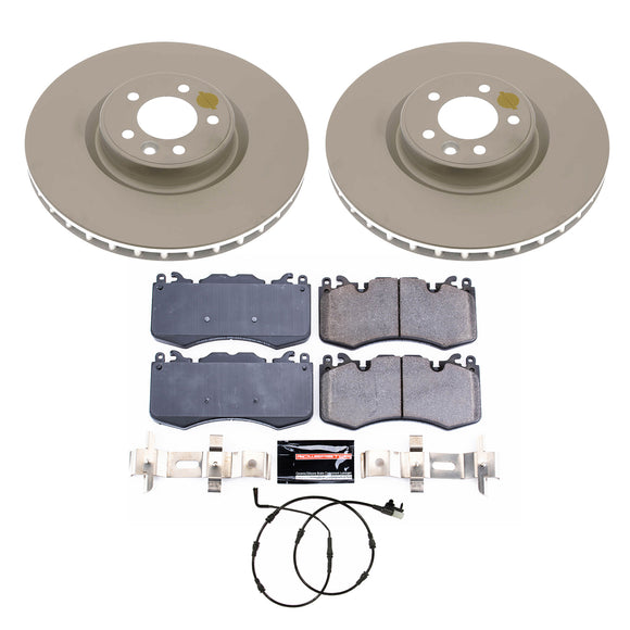 PowerStop Genuine Geomet Coated Rotor and Carbon-Fiber Ceramic Brake Pad Kit