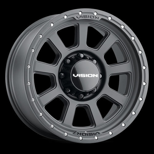 18x9 Vision 350 Ojos Satin Black 8x165.1 8x6.5 ET12 Wheel Rim