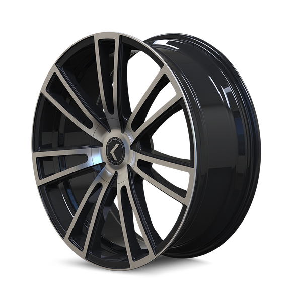 20x8.5 Kraze Spectra Gloss Black Machined 5x108 ET38 CB72.62 Wheel Rim