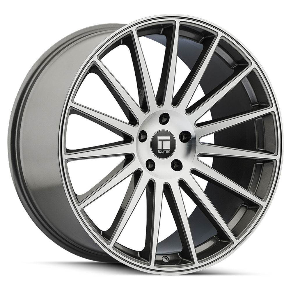 22x9 Touren 3292 TR92 Gloss Graphite Machined 5x120 ET32 Wheel Rim