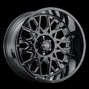 22x12 Vision 412 Rocker Gloss Black 6x139.7 6x5.5 ET-51 Wheel Rim