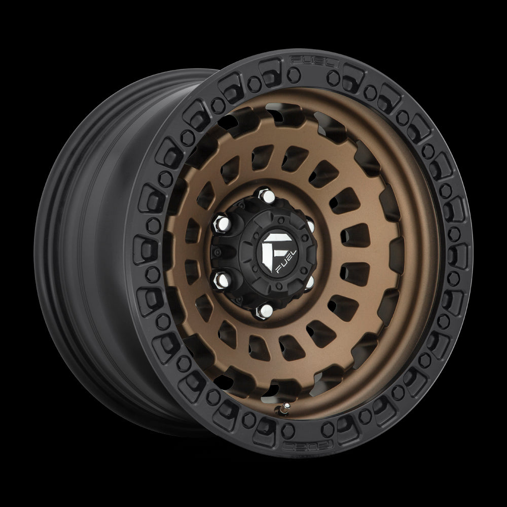 17X8.5 Fuel D634 Zephyr Matte Bronze Black Bead Ring 5X108 ET25 wheel/rim