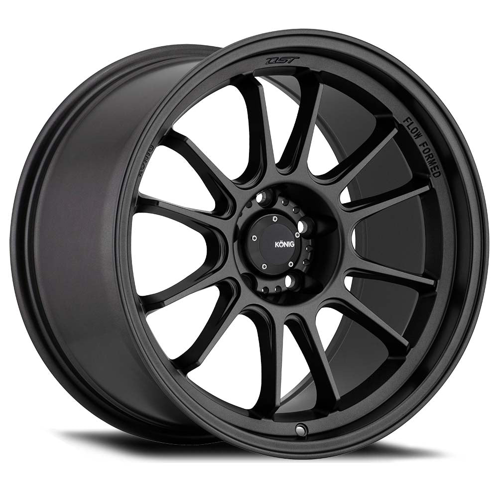 18x8.5 Konig Hypergram Matte Black 5x114.3 5x4.5 ET35 Wheel Rim