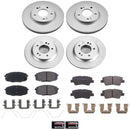 PowerStop Genuine Geomet Coated Rotor and Low-Dust Ceramic Brake Pad Kit