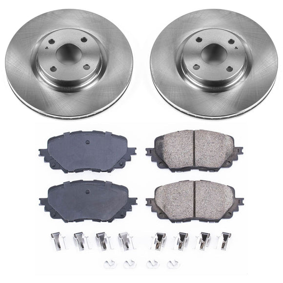 PowerStop OE Stock Replacement Low-Dust Ceramic Brake Pad and Rotor Kit