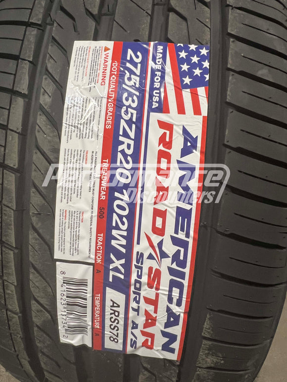 275/35ZR20 American Roadstar Sport A/S 102W BSW SL 275 35 20 2753520