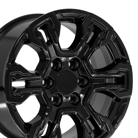 18" Replica CV65 fits Chevrolet Silverado 18 in. x 8.5 in. Gloss Black