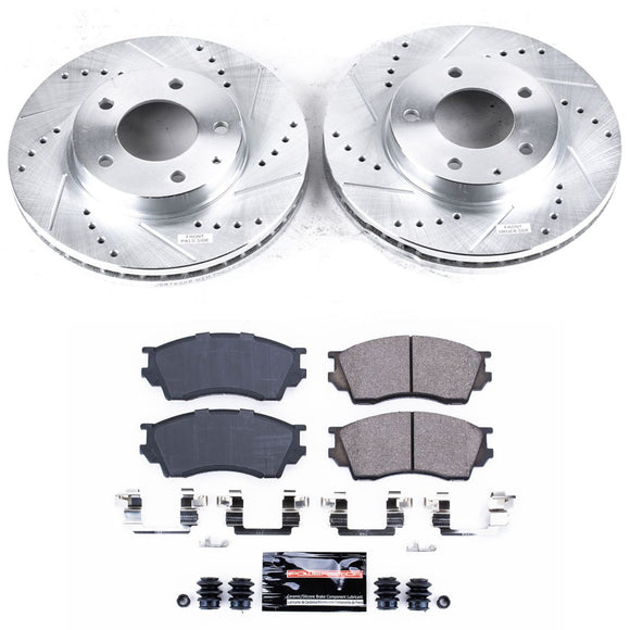 PowerStop Z23 Daily Driver Carbon-Fiber Ceramic Brake Pad and Drilled & Slotted