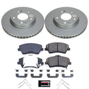 PowerStop Genuine Geomet Coated Rotor and Low-Dust Ceramic Brake Pad Kit