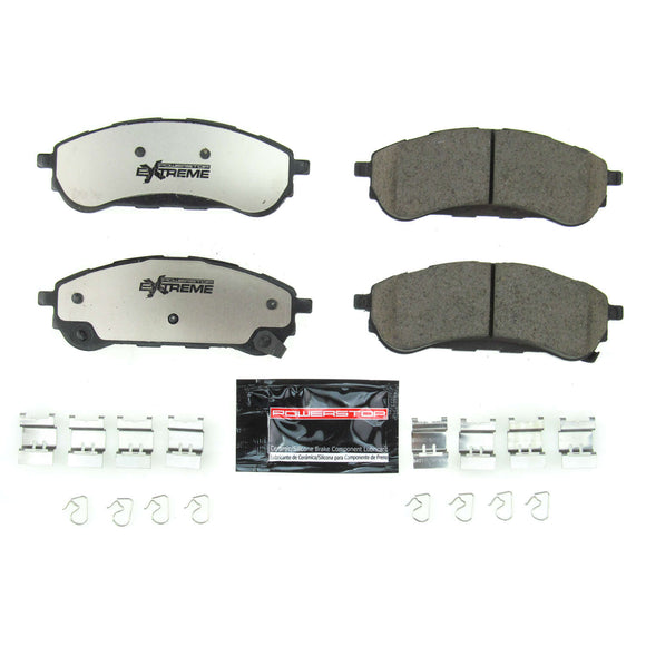 PowerStop Z36 Truck And Tow Carbon-Fiber Ceramic Brake Pads With Hardware