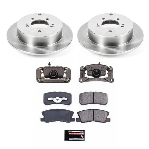 PowerStop OE Stock Replacement Low-Dust Ceramic Brake Pad, Rotor and Caliper Kit
