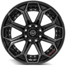4Play Gen2 4P80R 22x12 Black Brushed Face Tinted Wheel 8x180 ET-44 CB124.1