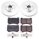 PowerStop Genuine Geomet Coated Rotor and Low-Dust Ceramic Brake Pad Kit