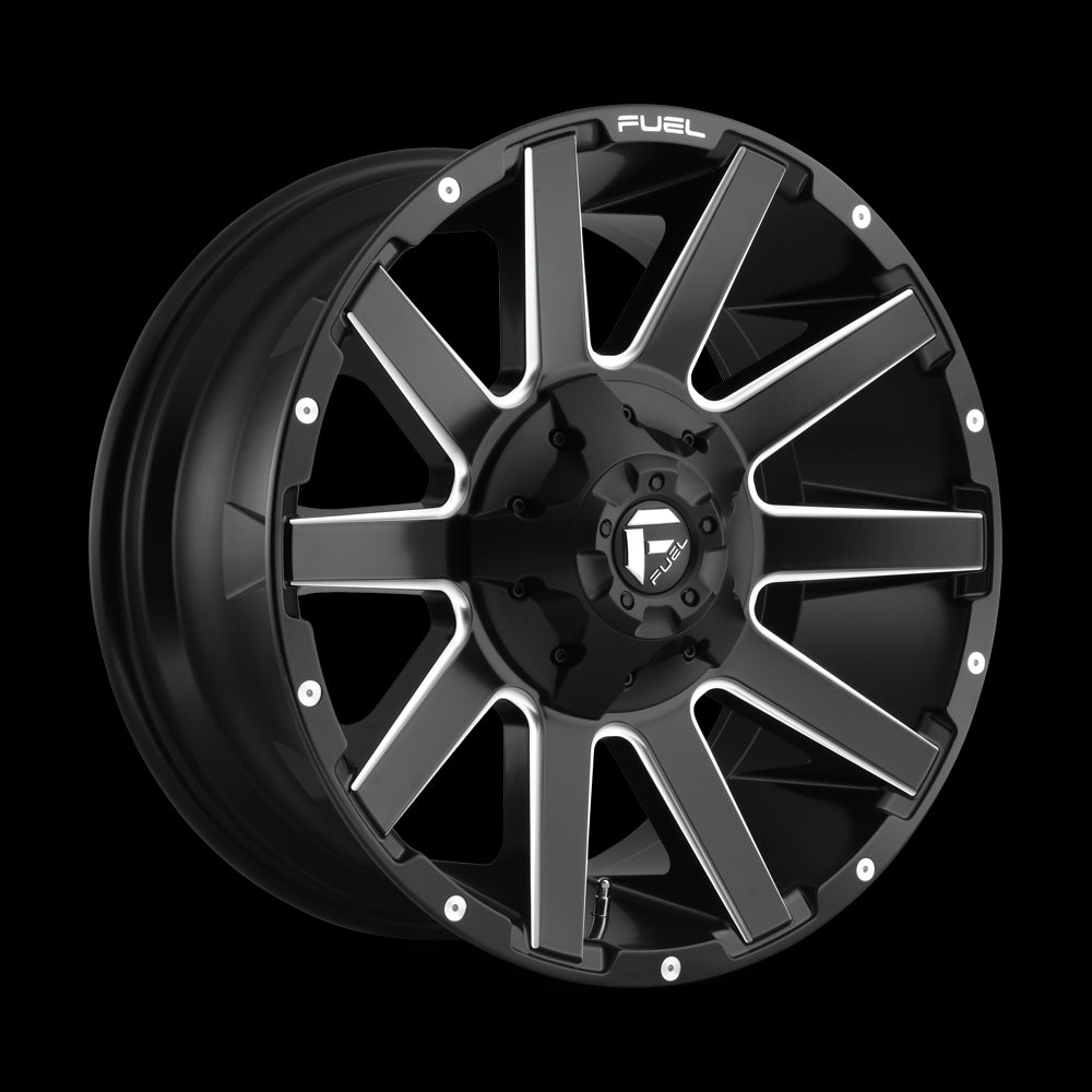 20X9 Fuel D616 Contra Matte Black Milled 8X180 ET20 wheel/rim