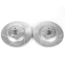 PowerStop Evolution Drilled Slotted Rotors Pair Front For Cadillac XTS
