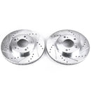 PowerStop Evolution Drilled Slotted Rotors Pair Front For Acura Legend