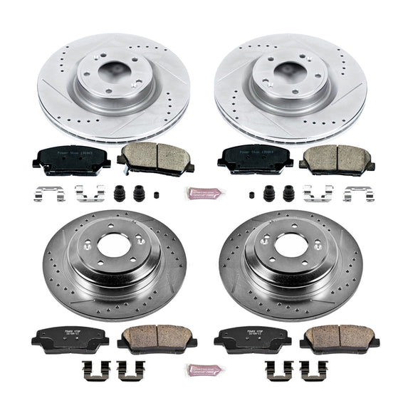 PowerStop Z23 Daily Driver Carbon-Fiber Ceramic Brake Pad and Drilled & Slotted