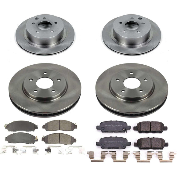 PowerStop OE Stock Replacement Low-Dust Ceramic Brake Pad and Rotor Kit