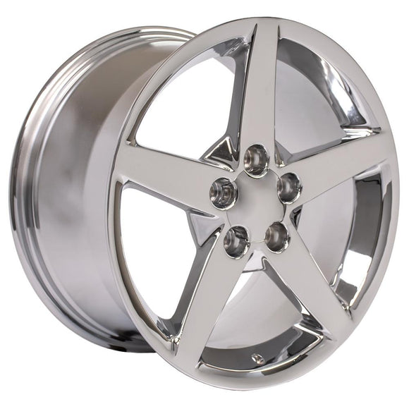18" Replica Wheel CV06 Fits Chevrolet Corvette - C6 Rim 18x9.5 Chrome Wheel