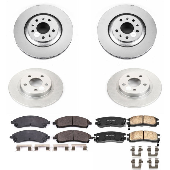 PowerStop Genuine Geomet Coated Rotor and Low-Dust Ceramic Brake Pad Kit