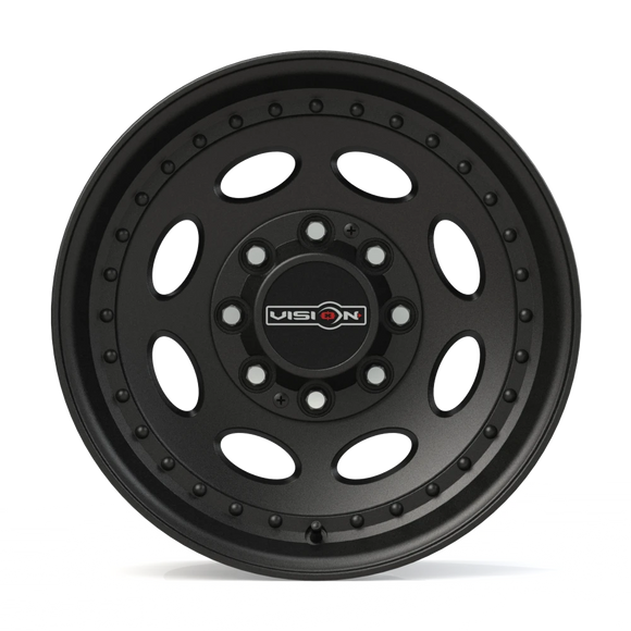 19.5x7.5 Vision 81 Heavy Hauler Matte Black Wheel 8x180 ET25 CB124.2