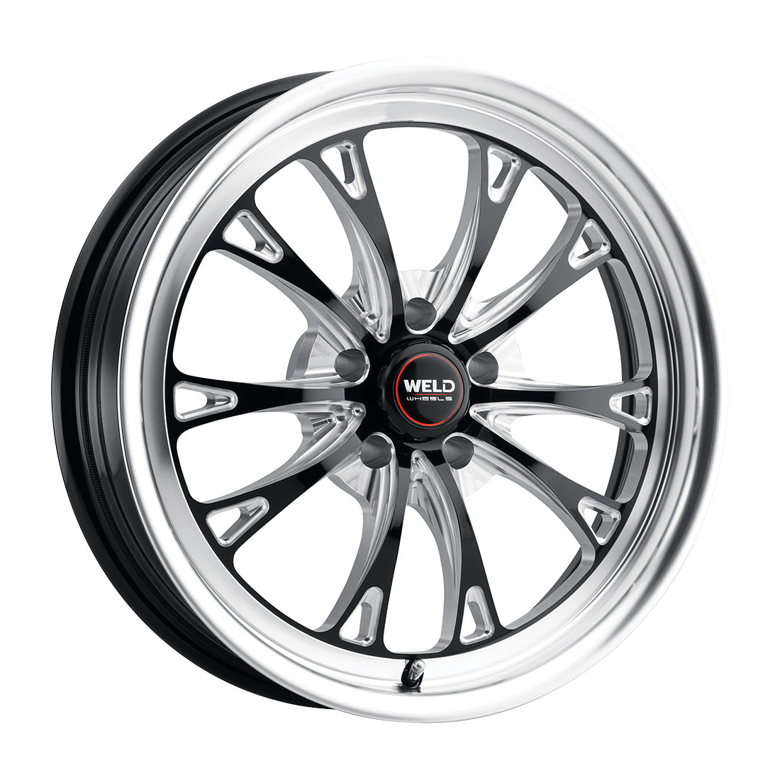 18x5 WELD Performance Belmont Drag Black Mill 5x120.65 5x4.75 ET-10 Wheel