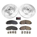 PowerStop OE Stock Replacement Low-Dust Ceramic Brake Pad and Rotor Kit
