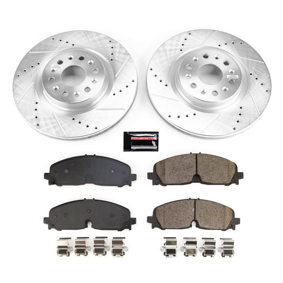 PowerStop OE Stock Replacement Low-Dust Ceramic Brake Pad and Rotor Kit