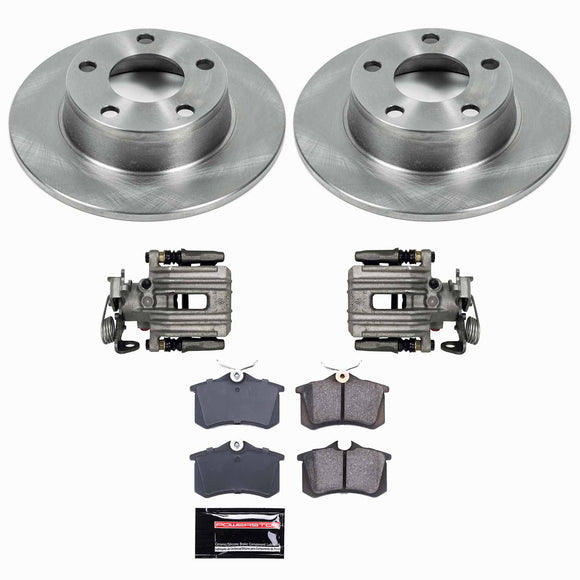 PowerStop OE Stock Replacement Low-Dust Ceramic Brake Pad, Rotor and Caliper Kit