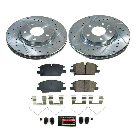 PowerStop Z23 Daily Driver Carbon-Fiber Ceramic Brake Pad and Drilled & Slotted