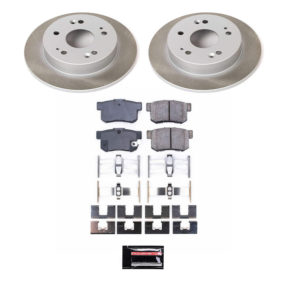 PowerStop Semi-Coated Rotor and Low-Dust Ceramic Brake Pad Kit