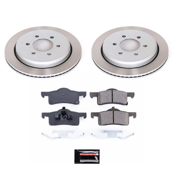 PowerStop Semi-Coated Rotor and Low-Dust Ceramic Brake Pad Kit