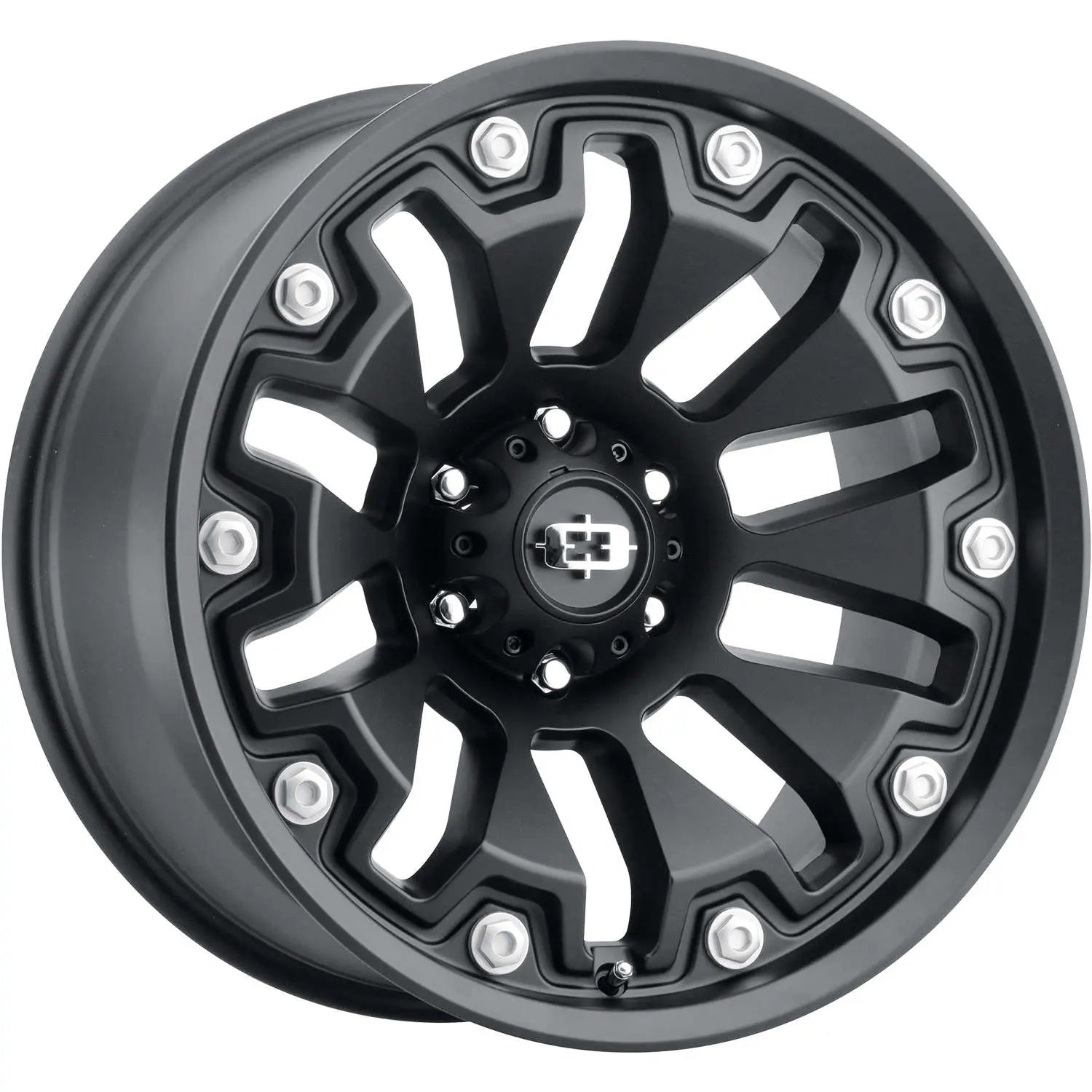 20x10 Vision 362 Armor Satin Black 6x139.7 6x5.5 ET-25 Wheel Rim