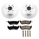PowerStop Genuine Geomet Coated Rotor and Low-Dust Ceramic Brake Pad Kit